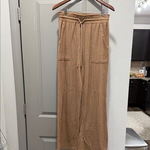 Stars above target tan brown lightweight flare lounge pajama pj pants XS